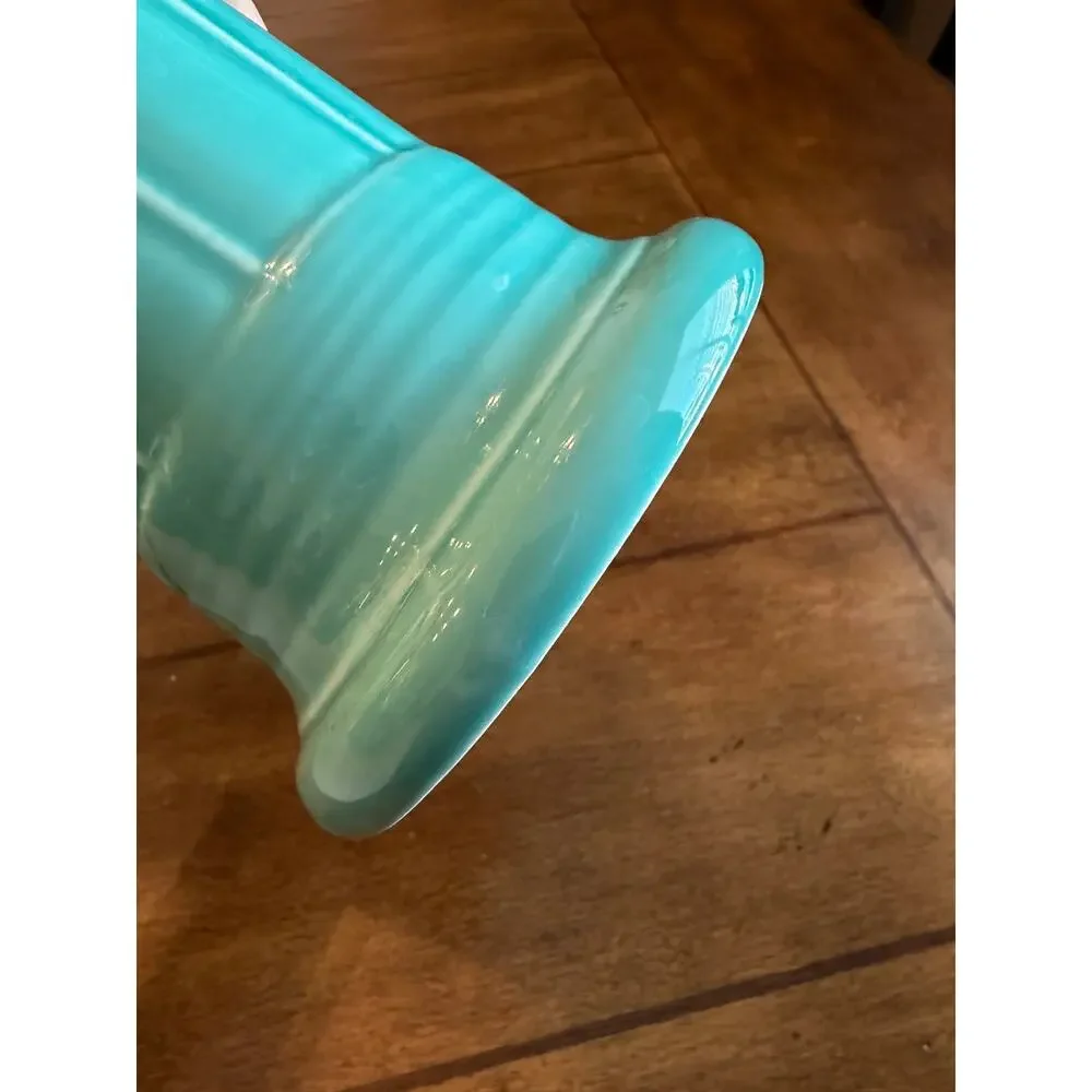 Fiesta turquoise medium vase 9.5” HLC USA ceramic flower vase Fiestaware